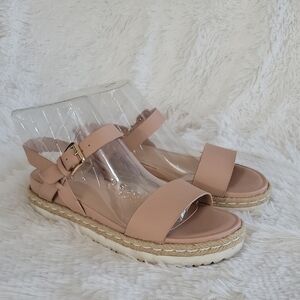 a new day Blush Pink Espadrille Ankle Strap Sandals Women's Size 10